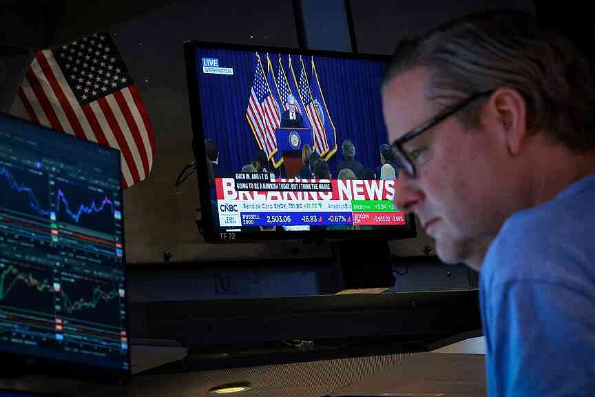 Wall Street ends down as traders see no rate cuts before 2027 ...