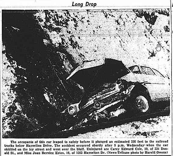 Over the edge: Teens survive 1960 car plunge over Hayselton Bluff