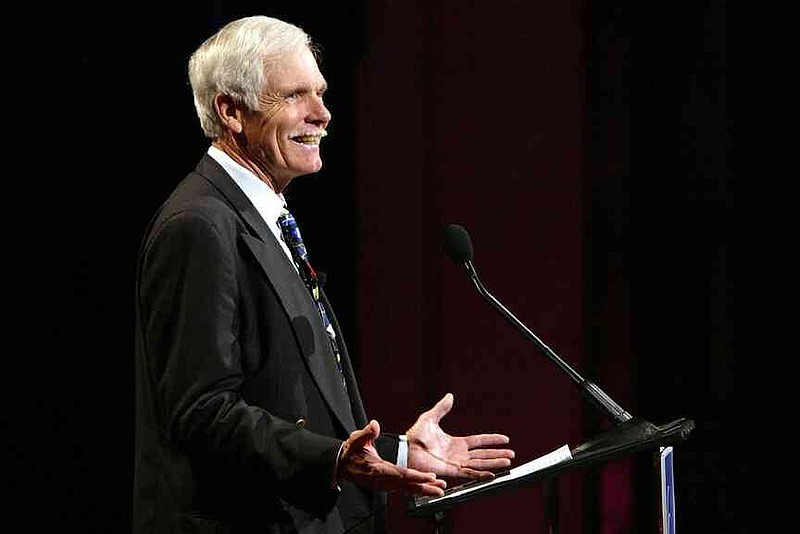 Media mogul Ted Turner speaks at the 