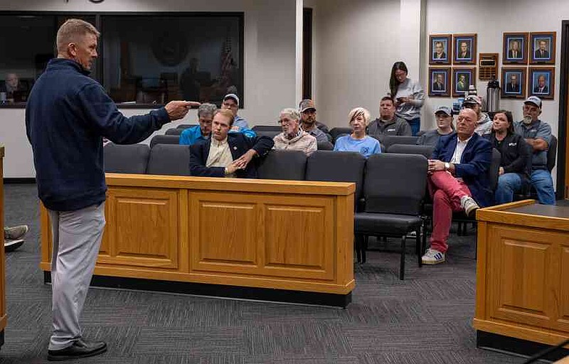 Julie Smith/News Tribune Jefferson City Public Works Director Kyle Bruemmer speaks to attendees of Wednesday's 