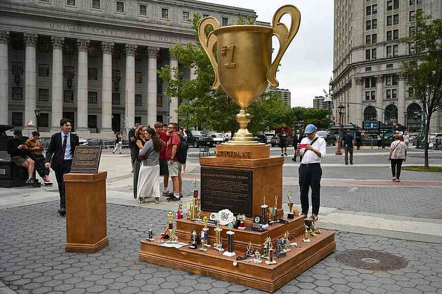 ‘Iran War Participation Trophy’ for Trump goes on tour, gets Instagram page